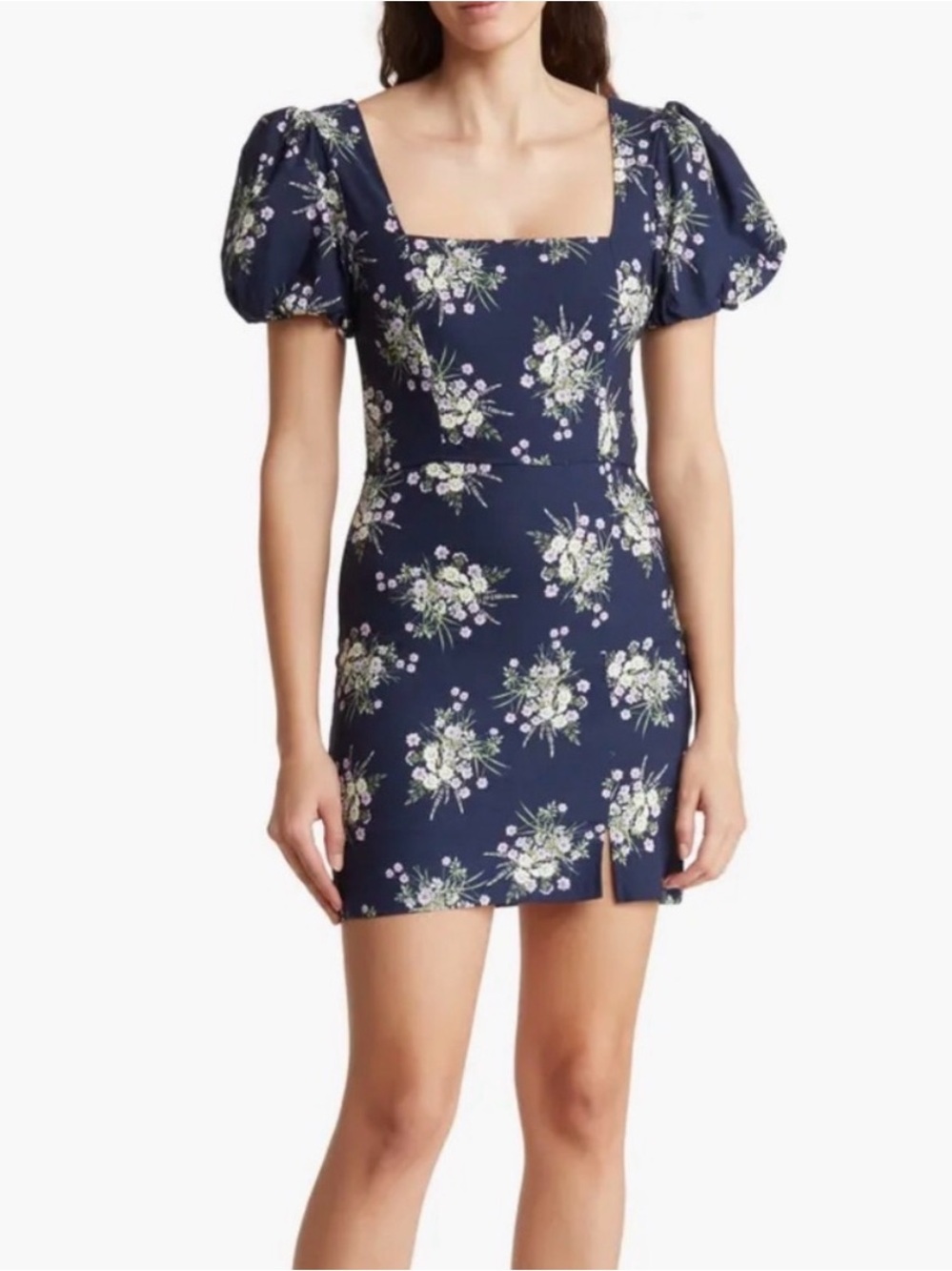 Francesca's NWT Sydney Square
Neck Floral Mini Dress - Navy - Size
Small